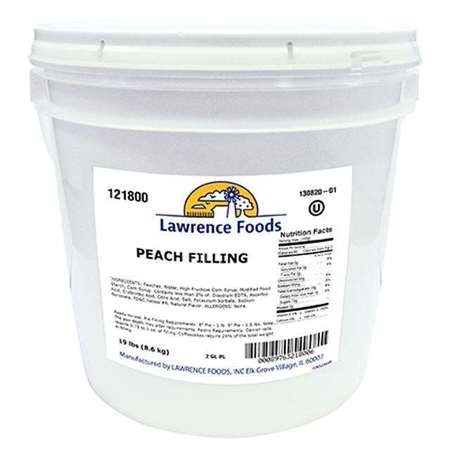 LAWRENCE FOODS Lawrence Foods Deluxe Peach Filling 2 gal. Pail 121800